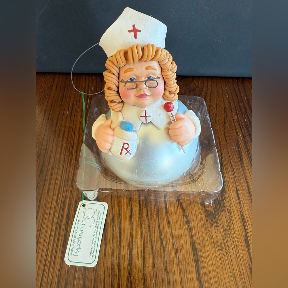 DEPARTMENT 56 Noel Nurse Christmas Ornament Glasses RX - Picture 2 of 9